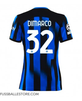 Günstige Inter Milan Federico Dimarco #32 Heimtrikot Damen 2023-24 Kurzarm